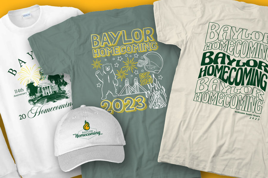 2023 Baylor homecoming merchandise