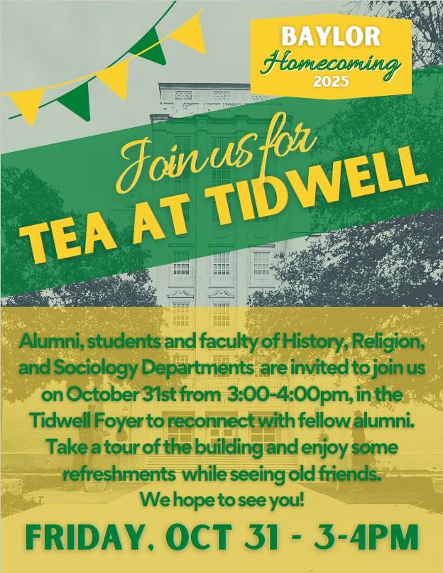 Tea at Tidwell flyer with event details